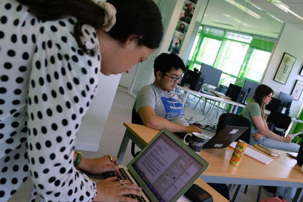 Des étudiants du CFJ lors d'une formation à Lyon.